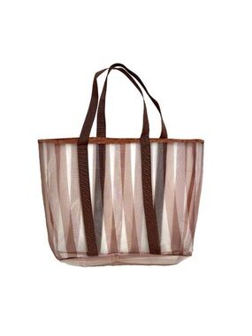 Striped Mesh Beach Tote